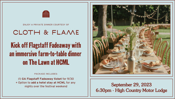 Flagstaff Fadeaway: Dinner at the High Country Motor Lodge | September 29, 2023